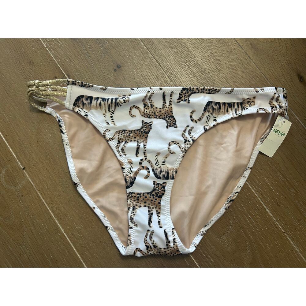 NWT Aerie Bikini Bottoms Cheetah Cat Med